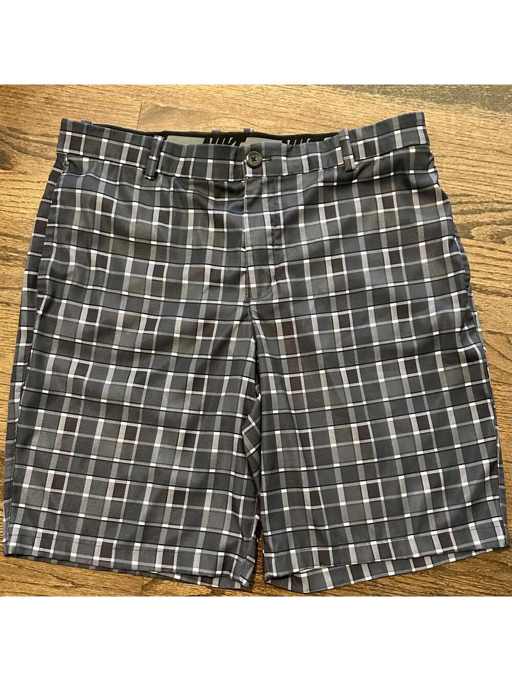 NIKE Men's DRI-FIT Standard Fit Plaid Check Golf Shorts 36
